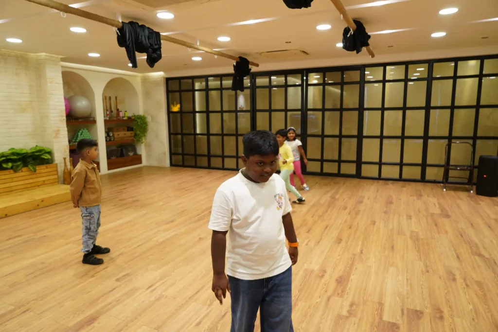 Children participating in a kids activity session at Satria Studio